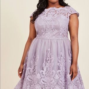 NWT Chi Chi London Lace Dress Lilac 14